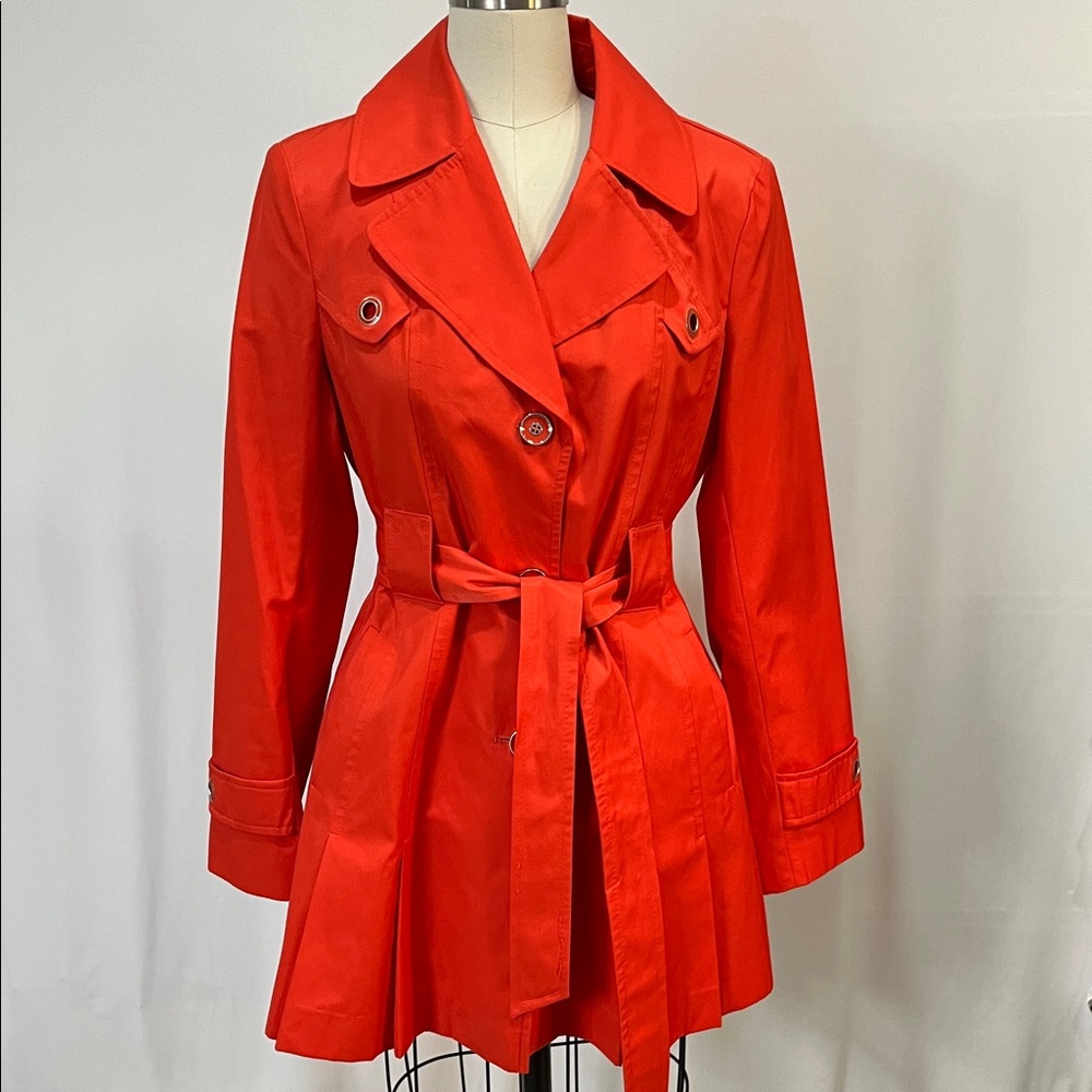 Via Spiga Orange Trench Coat